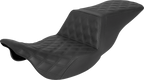 SADDLEMEN Tour Step-Up Seat - Full Lattice Stitch - Black - FL '08-'24 808-07B-195 — image 1