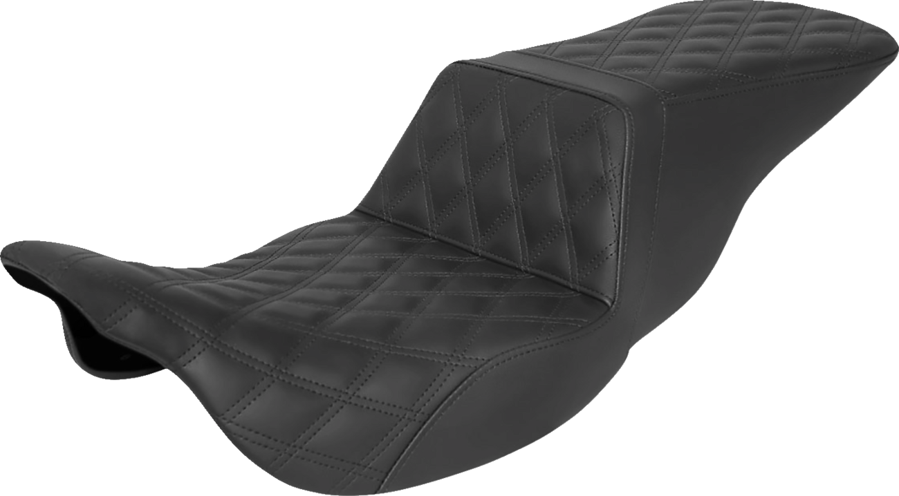 SADDLEMEN Tour Step-Up Seat - Full Lattice Stitch - Black - FL '08-'24 808-07B-195 — image 1