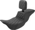 SADDLEMEN Tour Step-Up Seat - Rider Backrest - Full Lattice Stitch - FL '08-'24 808-07B-195BR — image 1