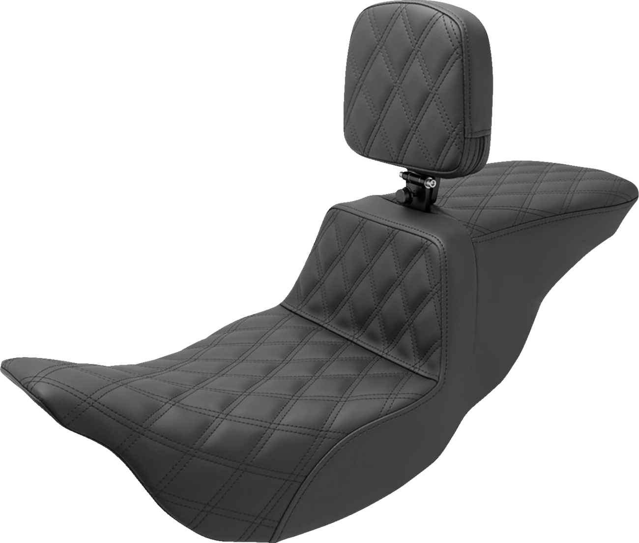 SADDLEMEN Tour Step-Up Seat - Rider Backrest - Full Lattice Stitch - FL '08-'24 808-07B-195BR — image 1