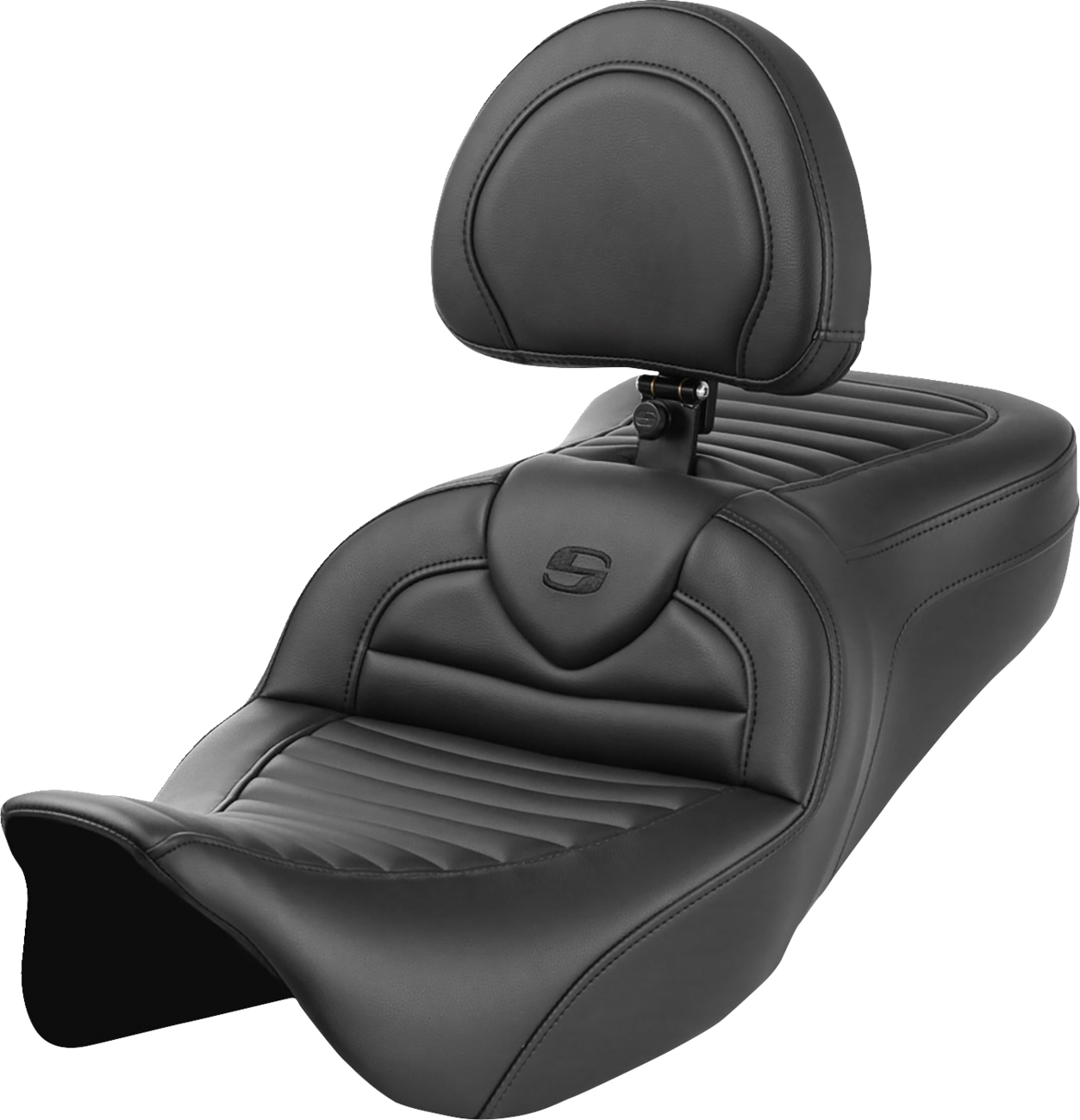 SADDLEMEN Roadsofa™ Seat - with Backrest - Tuck-n-Roll - FL '08-'23 808-07B-202B0 — image 1