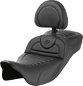 SADDLEMEN Roadsofa™ Extended Reach Seat - with Backrest - Tuck-n-Roll - FL '08-'24 808-07B-203B0 — image 1