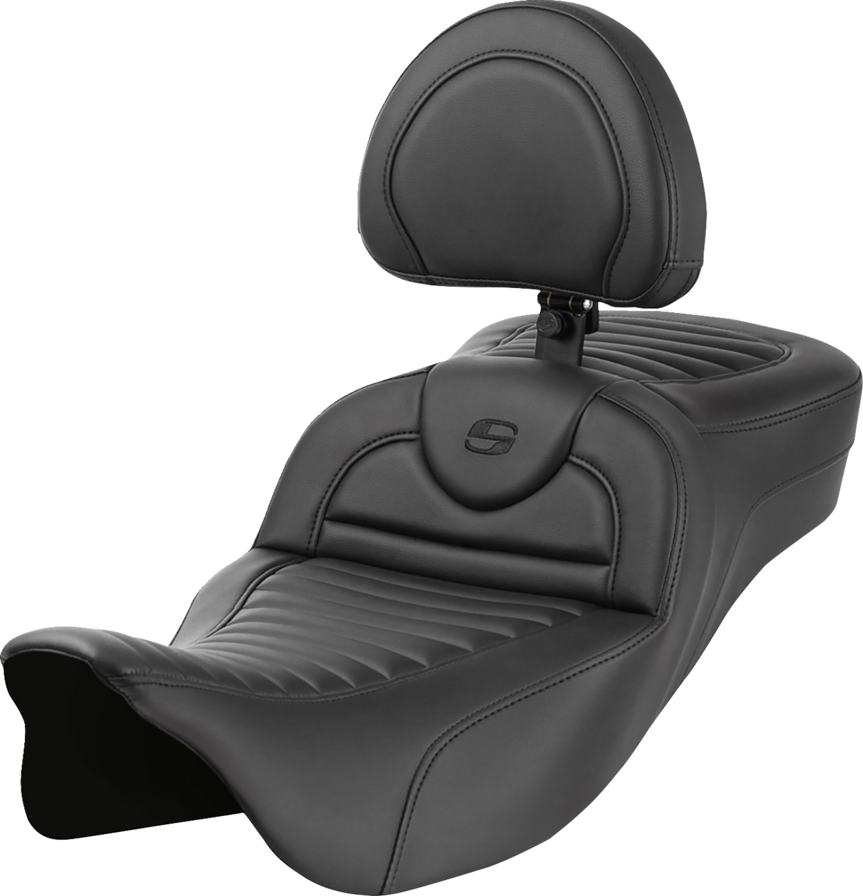 SADDLEMEN Roadsofa™ Extended Reach Seat - with Backrest - Tuck-n-Roll - FL '08-'24 808-07B-203B0 — image 1