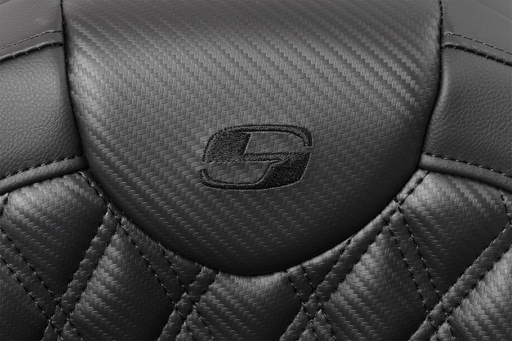 SADDLEMEN Roadsofa™ Seat - without Backrest - Lattice Stitch - Carbon Fiber - FL '08-'23 808-07B-206A0 — image 2