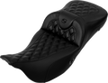SADDLEMEN Roadsofa™ Extended Reach Seat - without Backrest - Lattice Stitch - Carbon Fiber - FL '08-'23 808-07B-207A0 — image 1