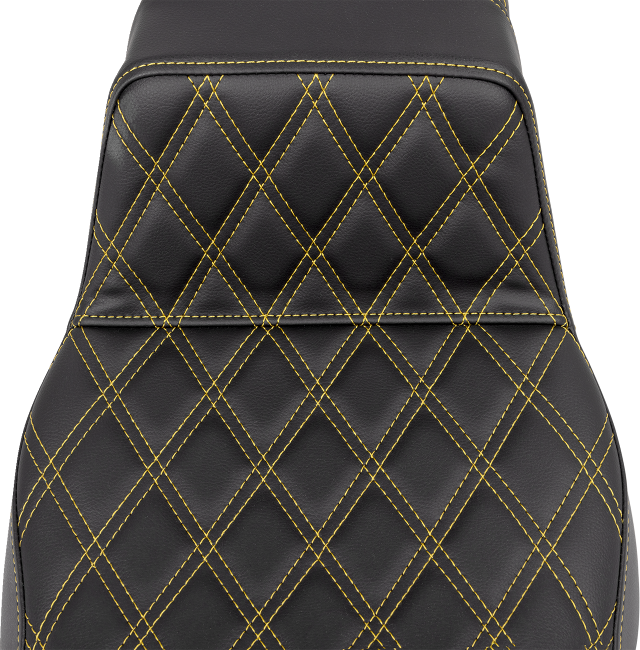 SADDLEMEN Step-Up Seat - Lattice Stitch - Gold Stitch - Extended Reach - FLH/FLT '08-'23 808-07E-17507 — image 3