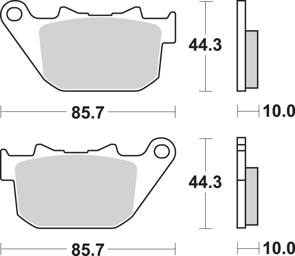 SBS Street Excel Brake Pads - Sportster 808H.LS — image 2
