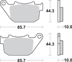 SBS Street Excel Brake Pads - Sportster 808H.LS — image 2