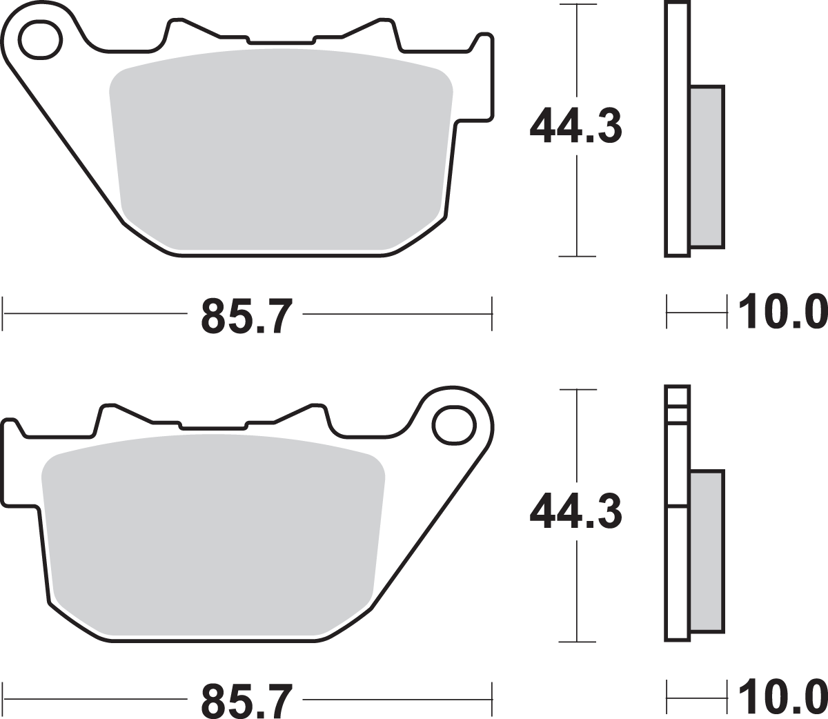 SBS Street Excel Brake Pads - Sportster 808H.LS — image 2