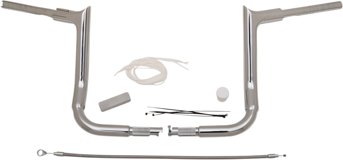 FAT BAGGERS INC. 1-1/2" EZ Install Pointed Top Handlebar Kit - 12" - Chrome 809112 — image 1