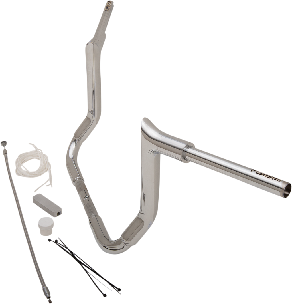 FAT BAGGERS INC. 1-1/2" EZ Install Pointed Top Handlebar Kit - 12" - Chrome 809112 — image 2
