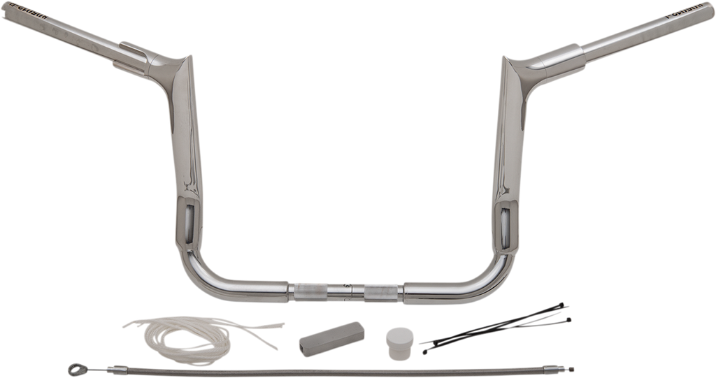 FAT BAGGERS INC. 1-1/2" EZ Install Pointed Top Handlebar Kit - 12" - Chrome 809112 — image 3