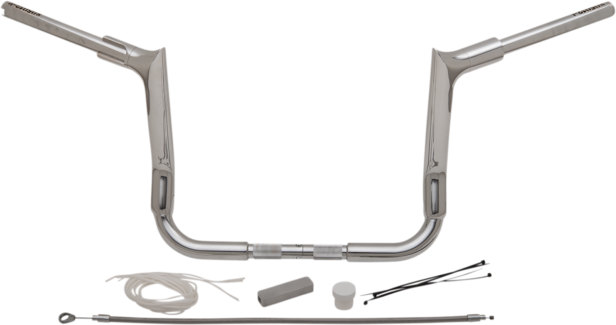 FAT BAGGERS INC. 1-1/2" EZ Install Pointed Top Handlebar Kit - 12" - Chrome 809112 — image 3