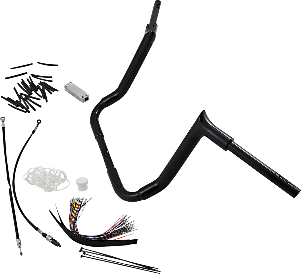 FAT BAGGERS INC. 1-1/2" EZ Install Pointed Top Handlebar Kit - 14" - Black 809114-B — image 2