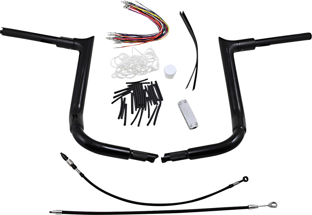 FAT BAGGERS INC. 1-1/2" EZ Install Pointed Top Handlebar Kit - 14" - Black 809114-B — image 3
