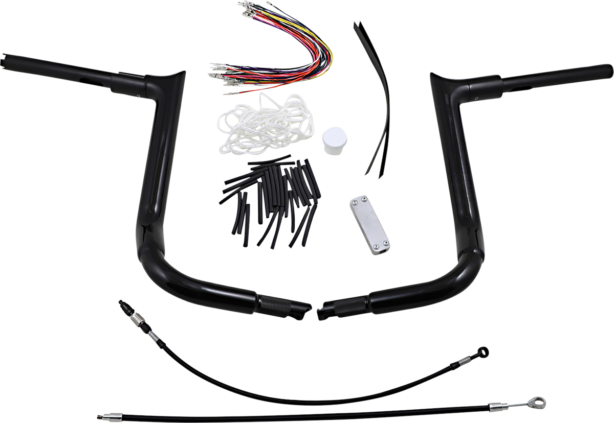 FAT BAGGERS INC. 1-1/2" EZ Install Pointed Top Handlebar Kit - 14" - Black 809114-B — image 3