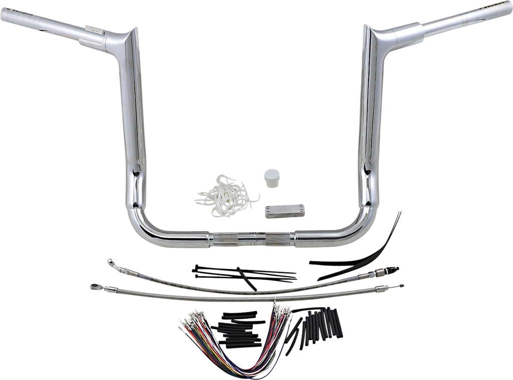 FAT BAGGERS INC. 1-1/2" EZ Install Pointed Top Handlebar Kit - 14" - Chrome 809114 — image 2