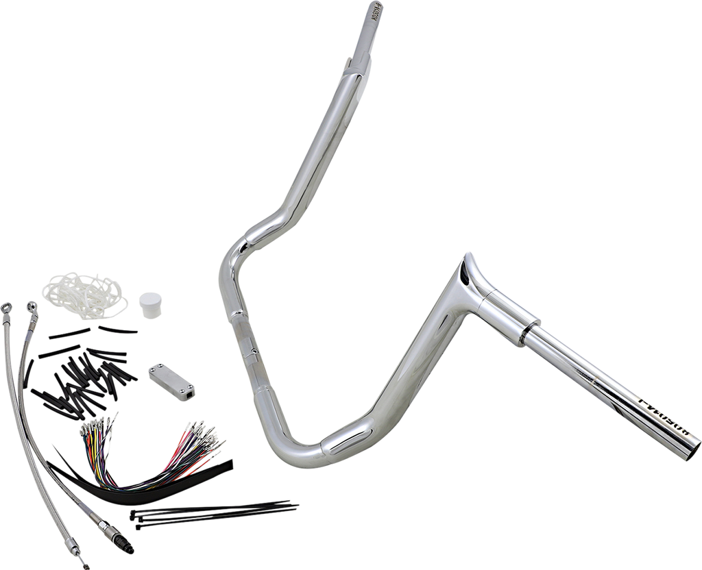 FAT BAGGERS INC. 1-1/2" EZ Install Pointed Top Handlebar Kit - 14" - Chrome 809114 — image 3