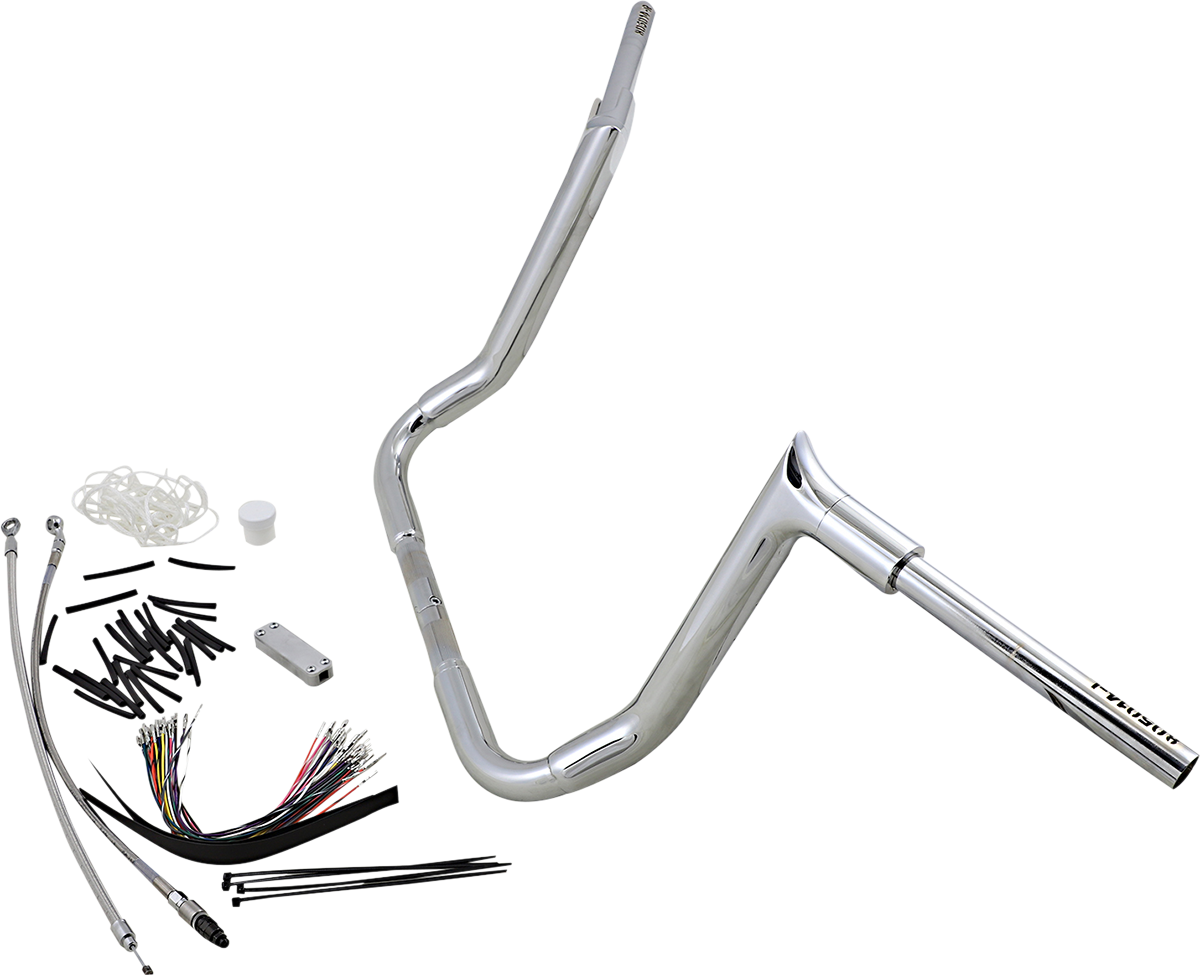 FAT BAGGERS INC. 1-1/2" EZ Install Pointed Top Handlebar Kit - 14" - Chrome 809114 — image 3
