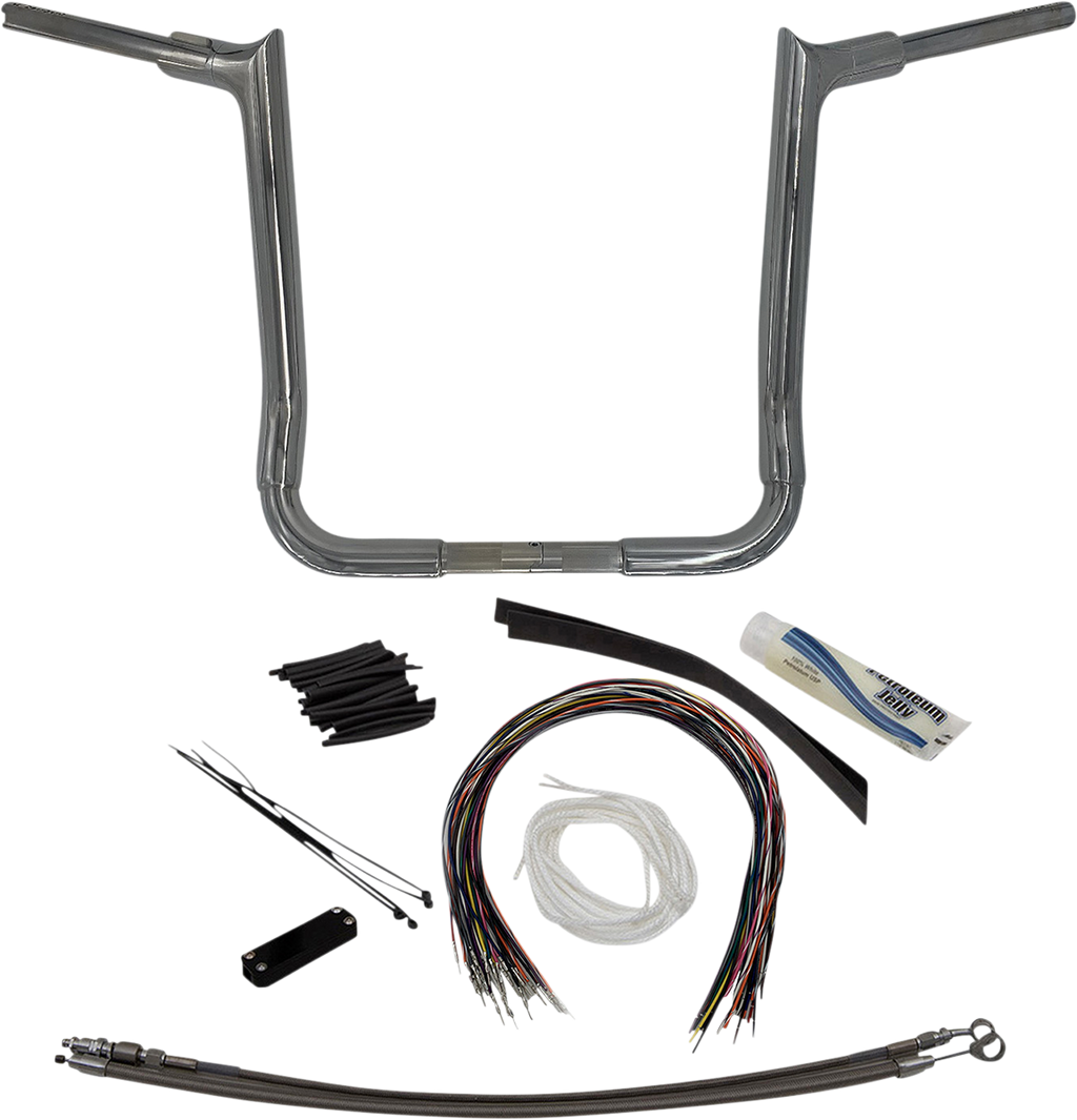 FAT BAGGERS INC. 1-1/2" EZ Install Pointed Top Handlebar Kit - 16" - Chrome 809116 — image 1