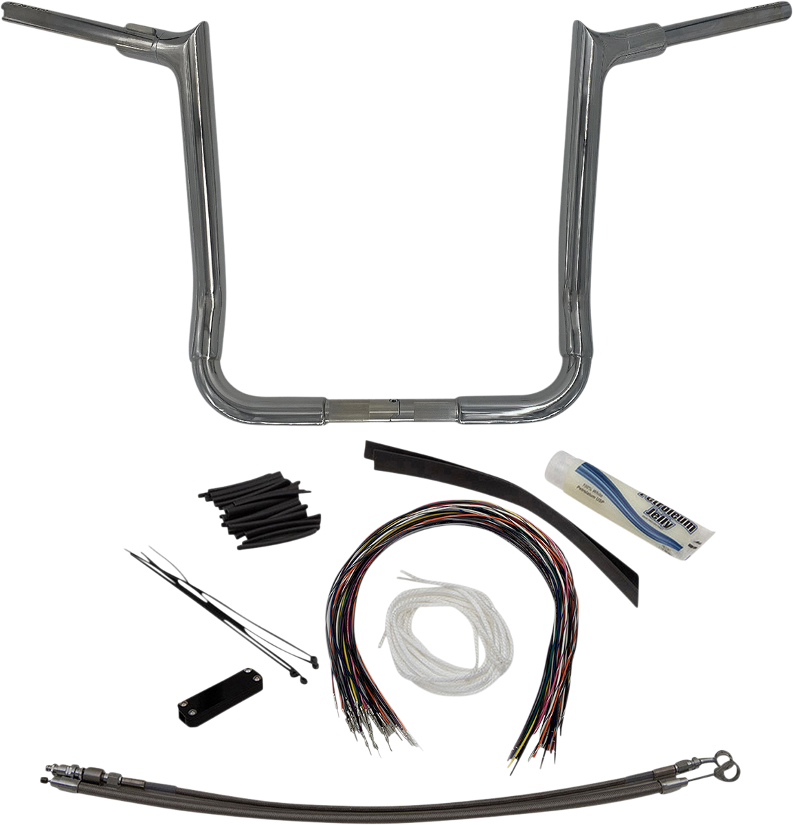 FAT BAGGERS INC. 1-1/2" EZ Install Pointed Top Handlebar Kit - 16" - Chrome 809116 — image 1