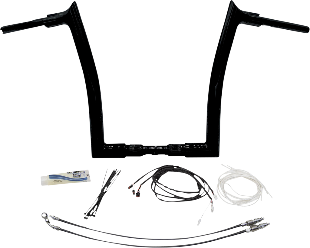 FAT BAGGERS INC. 1-1/2" EZ Install Pointed Top Handlebar Kit - 14" - Black 809614-B — image 1