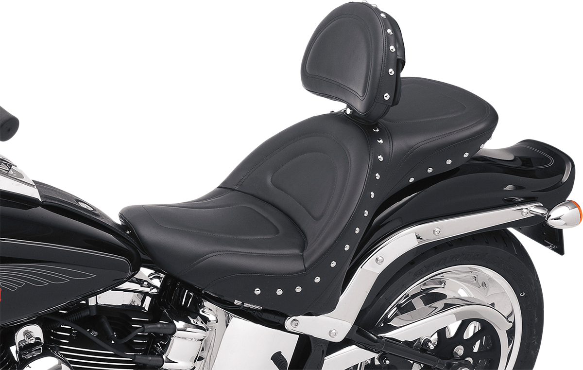 SADDLEMEN Explorer Special Seat - Studded - w/ Backrest - FL/FX '00-'06 8102J — image 1