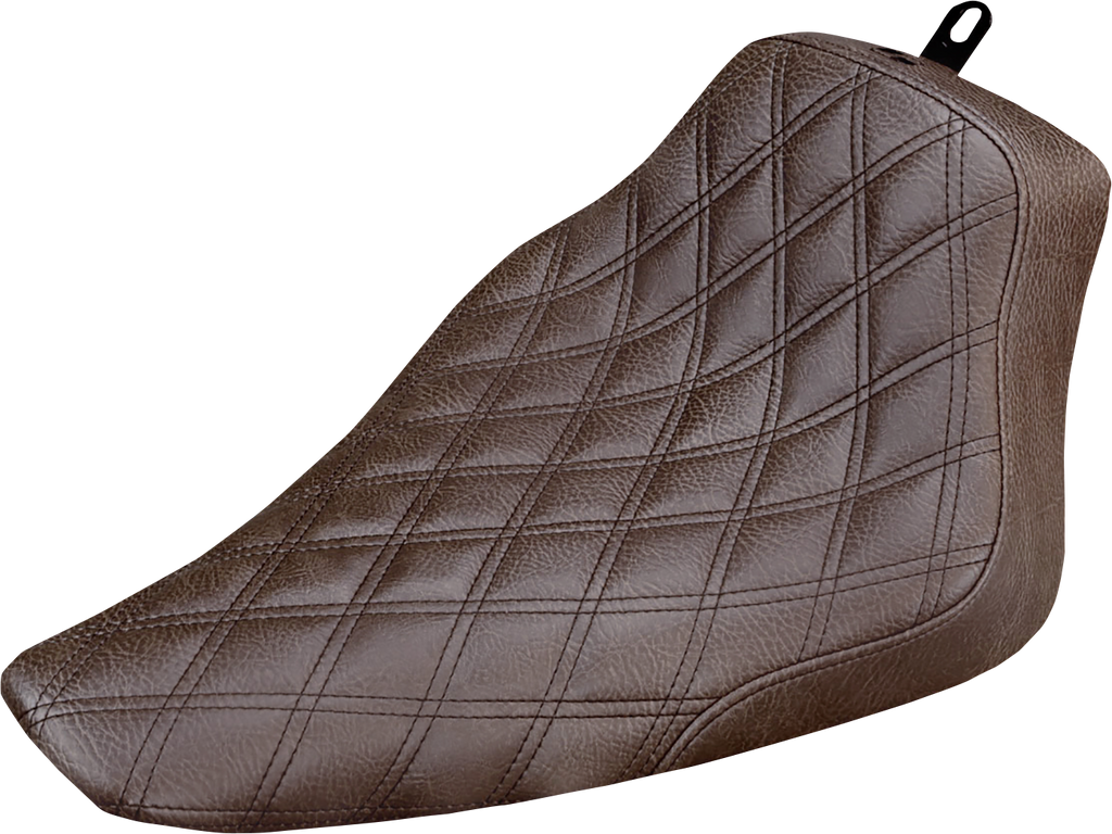 SADDLEMEN Renegade™ Solo Seat - Lattice Stitched - Brown - FLS '12-'17 812-26-002BLS — image 1