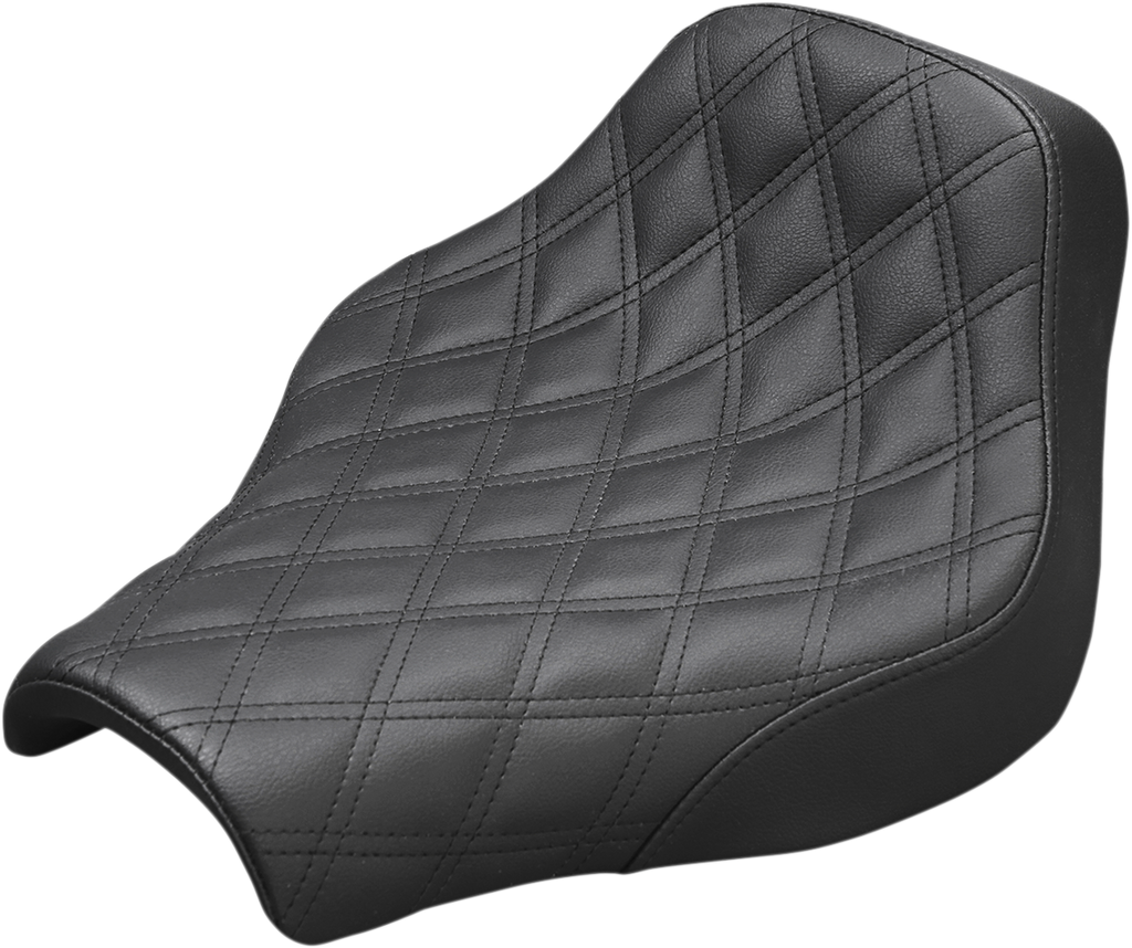 SADDLEMEN Renegade™ Solo Seat - Lattice Stitched - Brown - FLS '12-'17 812-26-002BLS — image 2