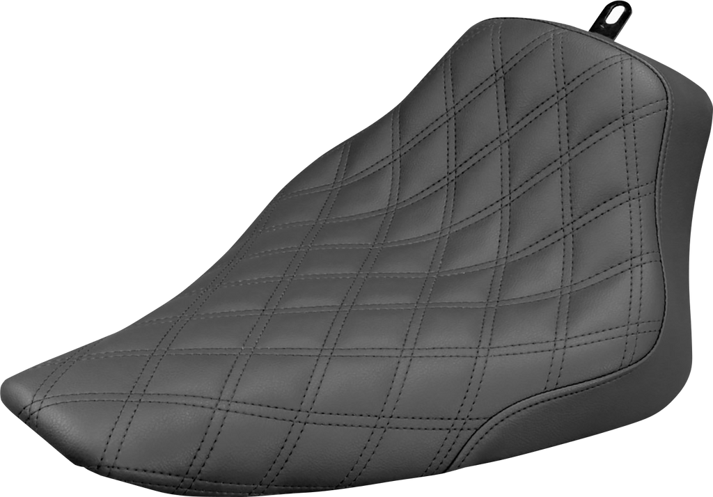 SADDLEMEN Renegade™ Solo Seat - Lattice Stitched - Black - FLS '12-'17 812-26-002LS — image 1