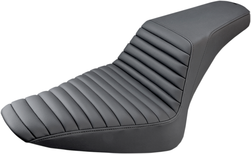 SADDLEMEN Step-Up Seat - Front Tuck-n-Roll - Black - FLS 812-26-171 — image 1