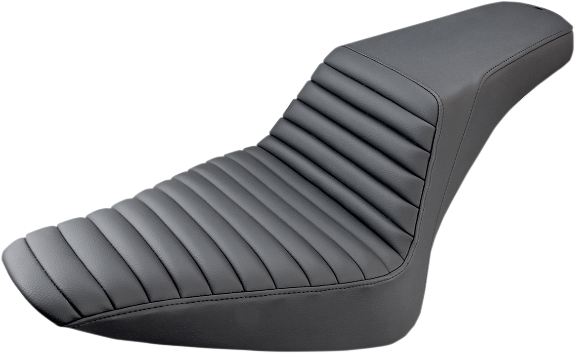 SADDLEMEN Step-Up Seat - Front Tuck-n-Roll - Black - FLS 812-26-171 — image 1