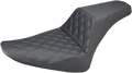 SADDLEMEN Step-Up Seat - Front Lattice Stitch - Black - FLS 812-26-172 — image 1