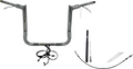 FAT BAGGERS INC. EZ Install Wired 1-1/2" Pointed Top Handlebar Kit - 14" - Chrome 812014 — image 1