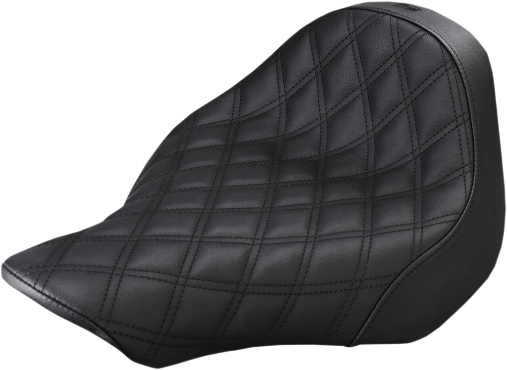 SADDLEMEN Renegade™ Solo Seat - Lattice Stitched - Black - FXSB '13-'17 813-27-002LS — image 1