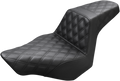 SADDLEMEN Step-Up Seat - Full Lattice Stitch - Black - FXSB 813-27-175 — image 1
