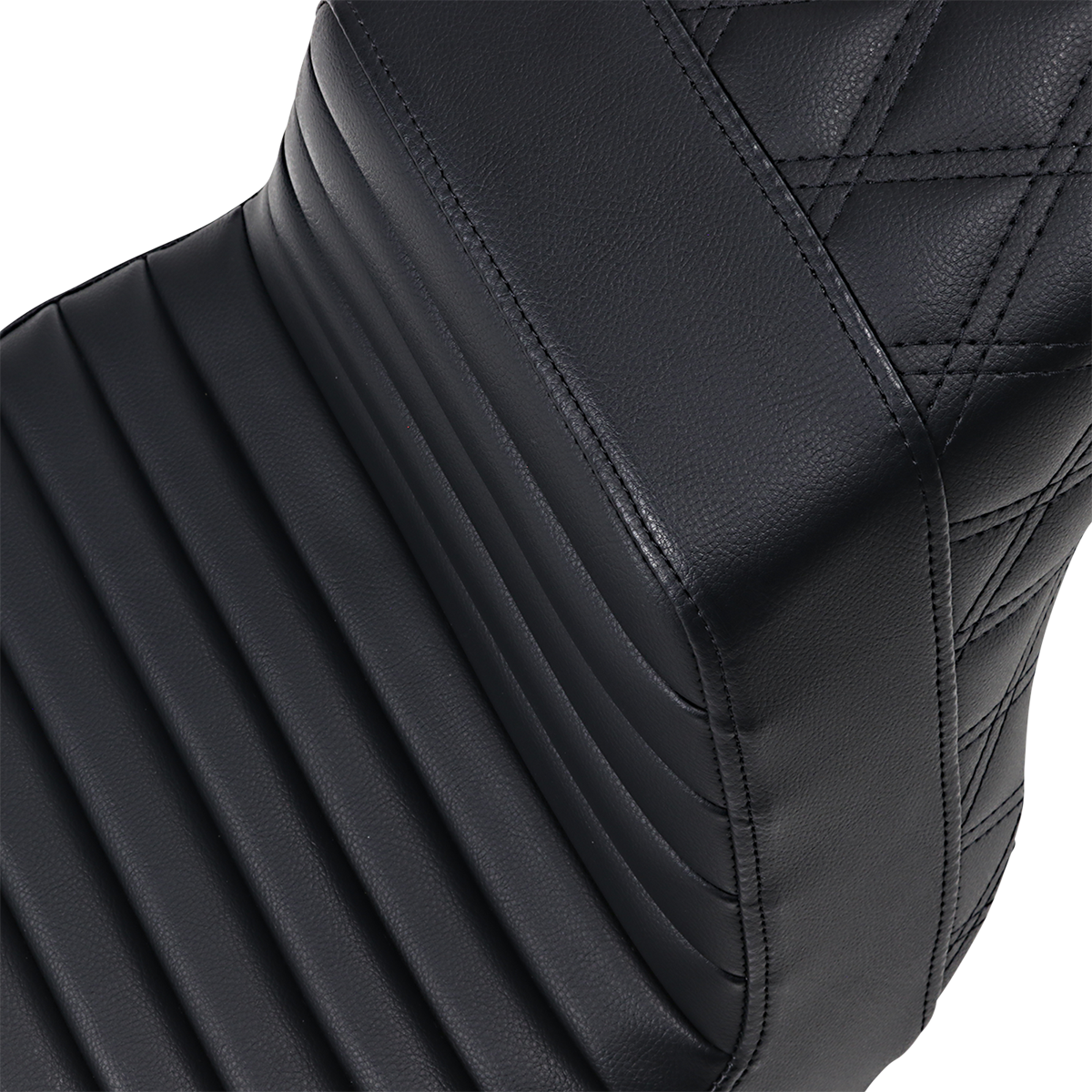 SADDLEMEN Step-Up Seat - Front Tuck-n-Roll/Rear Lattice Stitch - Black 813-27-176 — image 2