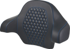 SADDLEMEN Tour Pack Backrest Pad - Honeycomb - Blue Stitching - FL '14-'24 814-07-19001 — image 1