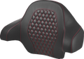 SADDLEMEN Tour Pack Backrest Pad - Honeycomb - Red Stitching - FL '14-'24 814-07-19004 — image 1