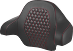 SADDLEMEN Tour Pack Backrest Pad - Honeycomb - Red Stitching - FL '14-'24 814-07-19004 — image 1