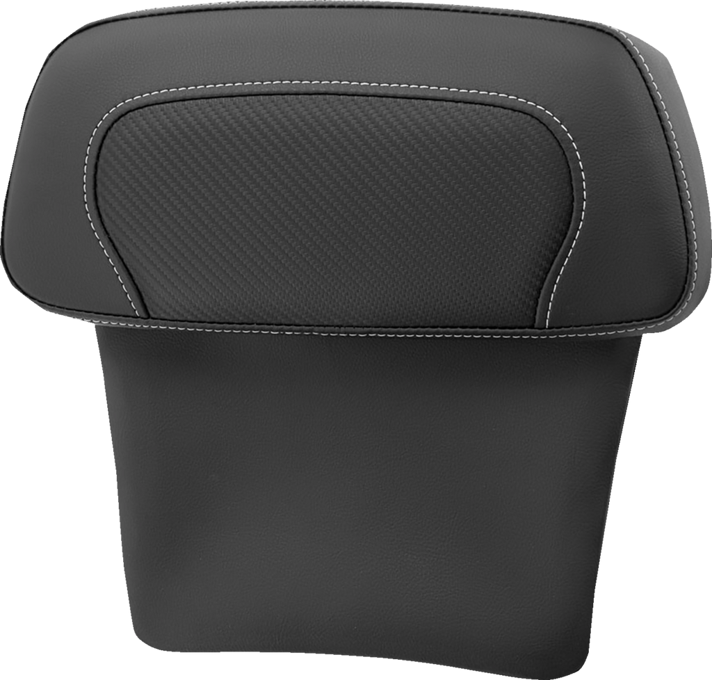 SADDLEMEN Chopped Tour Pak Backrest Pad - RoadSofa™ - Carbon Fiber Inset - FLT/FLH '14-'23 814-07-CPACK-CF — image 1