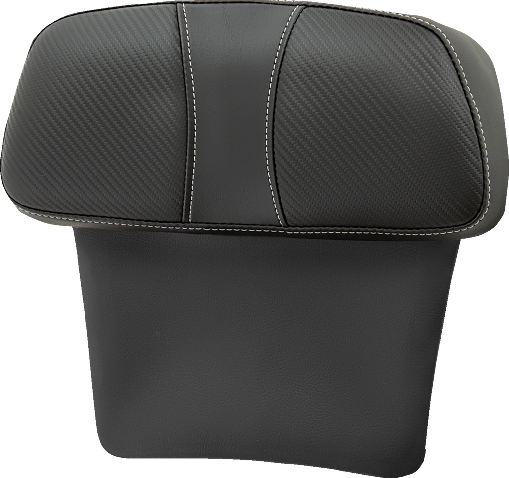 SADDLEMEN Chopped Tour Pak Backrest Pad - Dominator - Black w/ Carbon Fiber Inset - FLT/FLH '14-'23 814-07-CPACK-D — image 1