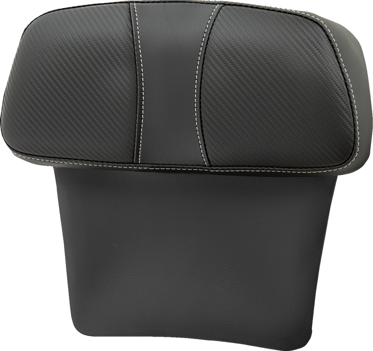 SADDLEMEN Chopped Tour Pak Backrest Pad - Dominator - Black w/ Carbon Fiber Inset - FLT/FLH '14-'23 814-07-CPACK-D — image 1