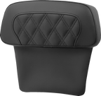 SADDLEMEN Chopped Tour Pak Backrest Pad - RoadSofa™ - Perforated Black w/ Lattice Stitch - FLT/FLH '14-'23 814-07-CPACK-LS — image 1