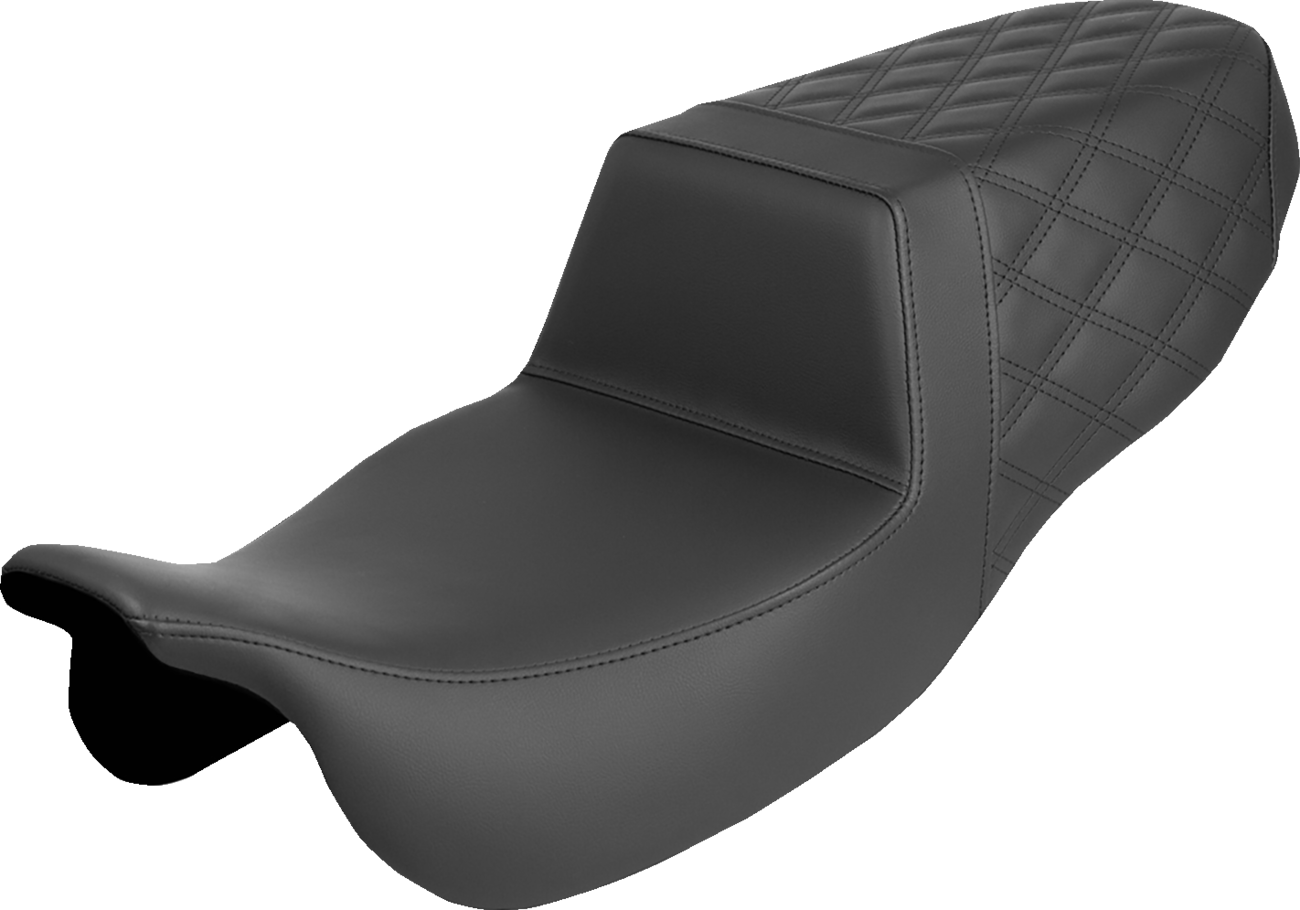 SADDLEMEN Step-Up Seat - Rear Lattice Stitch - FLRT/FLTRT '15-'25 815-07-173 — image 1