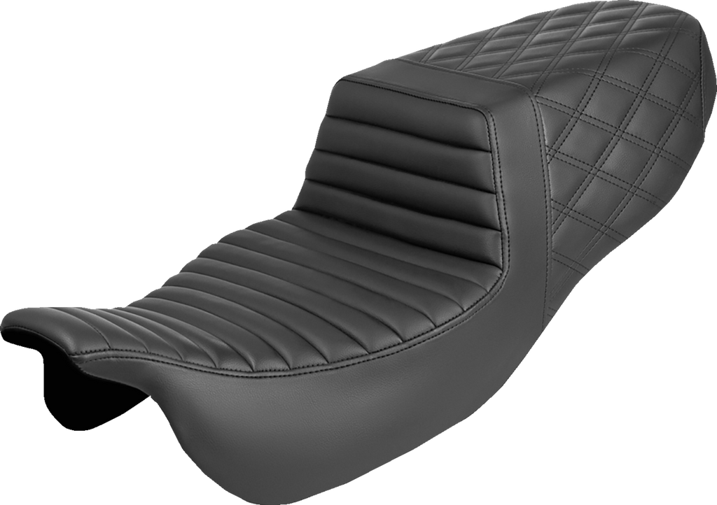 SADDLEMEN Step-Up Seat - Front Tuck-n-Roll/Rear Lattice Stitch - FLRT/FLTRT '15-'25 815-07-176 — image 1