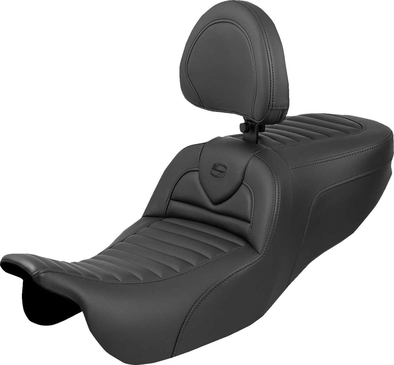 SADDLEMEN Roadsofa™ Seat - with Backrest - Tuck-n-Roll - FLRT/FLTRT '15-'25 815-07-202B0 — image 1