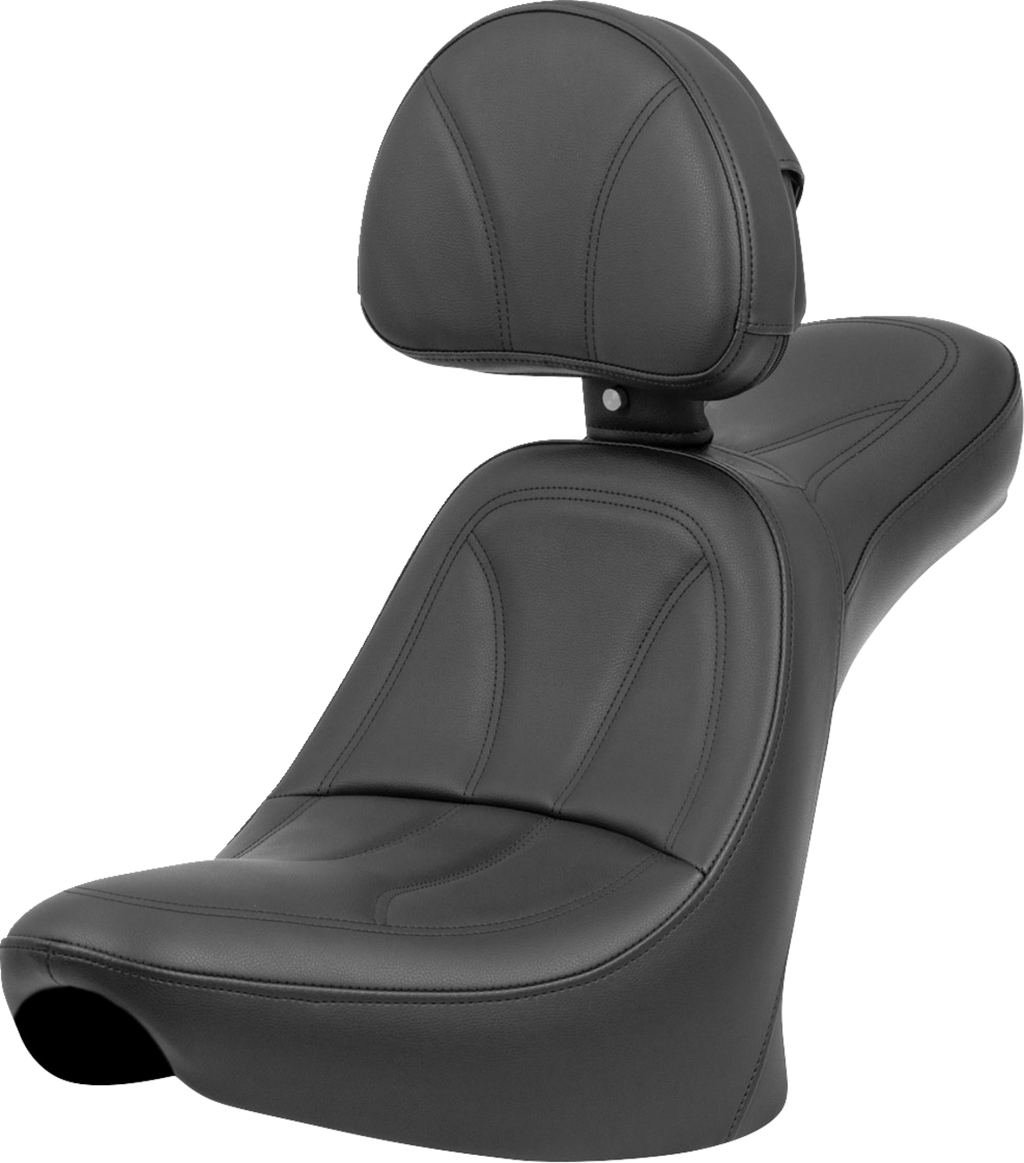 SADDLEMEN King Seat - With Backrest - FL/FX '00-'06 816HFJ — image 1