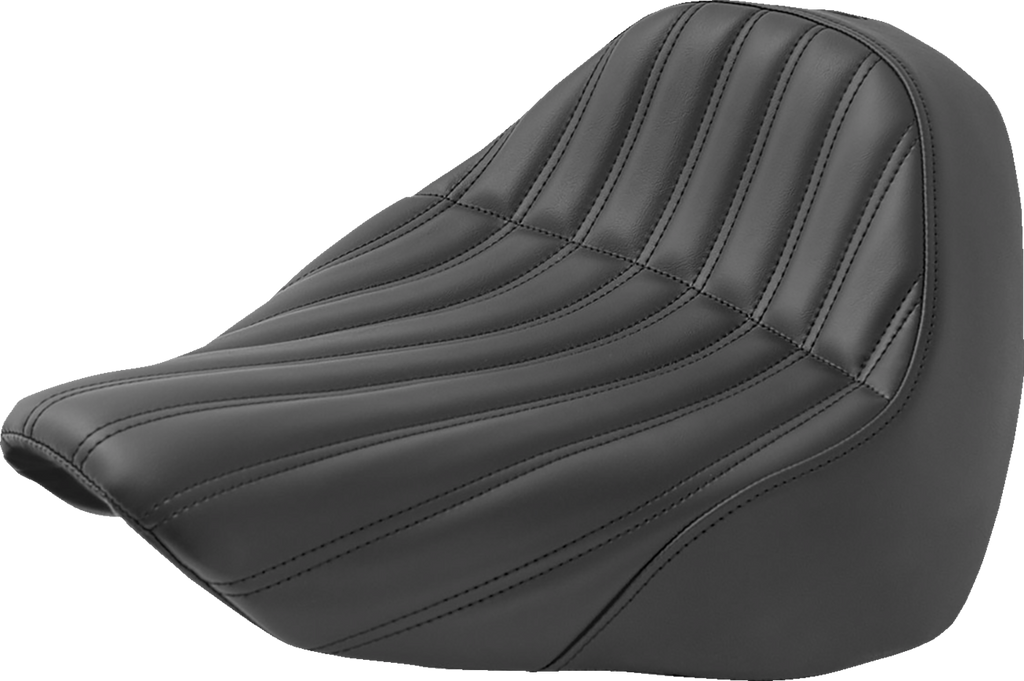 SADDLEMEN Knuckle Solo Seat - Ribbed - Black - FL/FX '18-'24 818-27-0023 — image 1