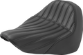 SADDLEMEN Knuckle Solo Seat - Ribbed - Black - FL/FX '18-'24 818-27-0023 — image 1